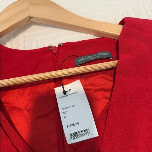 Alexander McQueen Vibrant Red Midi Dress - Picture 2 of 3
